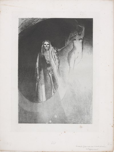 死亡："是我让你变得严肃；...... 作者 奥迪隆·雷顿（Odilon Redon）