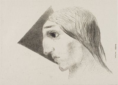 疯狂》，选自《致埃德加-坡》第六版 作者 奥迪隆·雷顿（Odilon Redon）