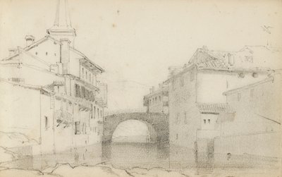 素描本中的页面，“巴斯克人的乡村” 作者 奥迪隆·雷顿（Odilon Redon）