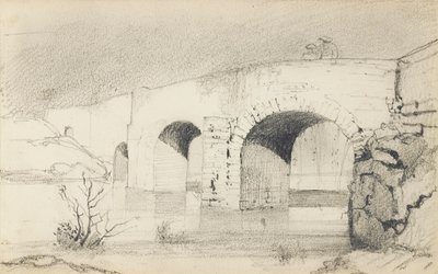 素描本中的页面，“巴斯克人的乡村” 作者 奥迪隆·雷顿（Odilon Redon）