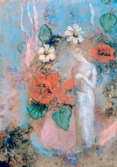 潘多拉，c1860-1916 作者 奥迪隆·雷顿（Odilon Redon）