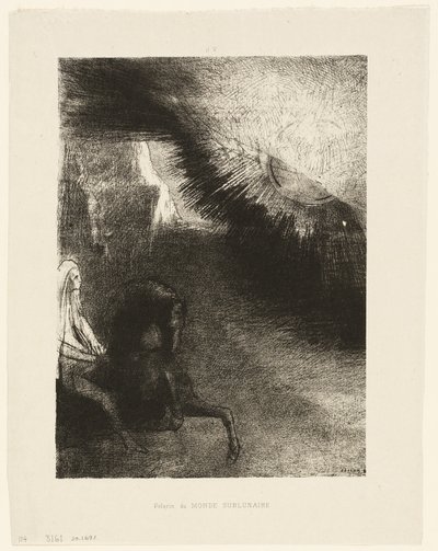 亚龙世界的朝圣者》，第 5 版，共 6 页 作者 奥迪隆·雷顿（Odilon Redon）