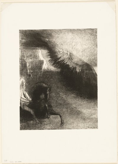 亚龙世界的朝圣者》，第 5 版，共 6 页 作者 奥迪隆·雷顿（Odilon Redon）
