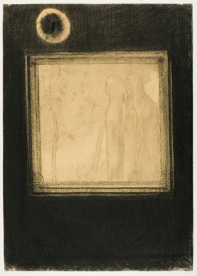 虔诚的女性 作者 奥迪隆·雷顿（Odilon Redon）