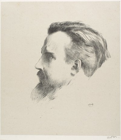 画家莫里斯-丹尼斯肖像 作者 奥迪隆·雷顿（Odilon Redon）