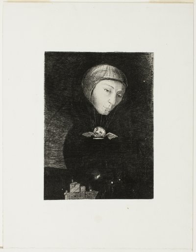 悲伤的上升》，选自《在梦中》第九版 作者 奥迪隆·雷顿（Odilon Redon）