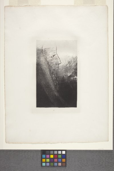 圣-安托万："Au Secours Mon Dieu!"（石版画，瓷贴花纸） 作者 奥迪隆·雷顿（Odilon Redon）