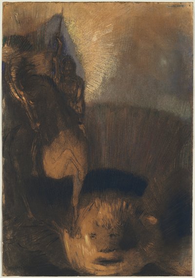 圣乔治和龙 作者 奥迪隆·雷顿（Odilon Redon）
