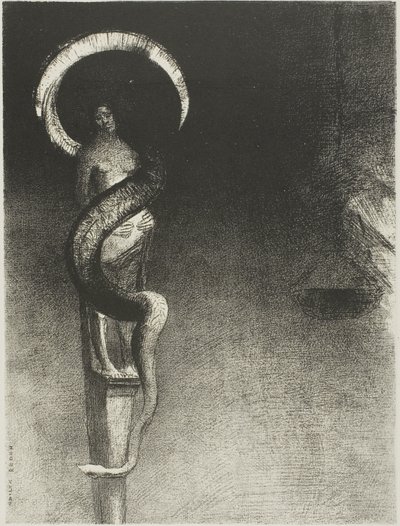 蛇形光环 作者 奥迪隆·雷顿（Odilon Redon）