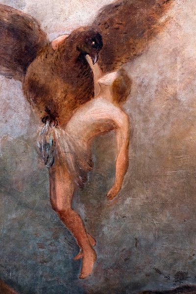 绑架甘尼米》，细节，约 1910 年（布面油画） 作者 奥迪隆·雷顿（Odilon Redon）