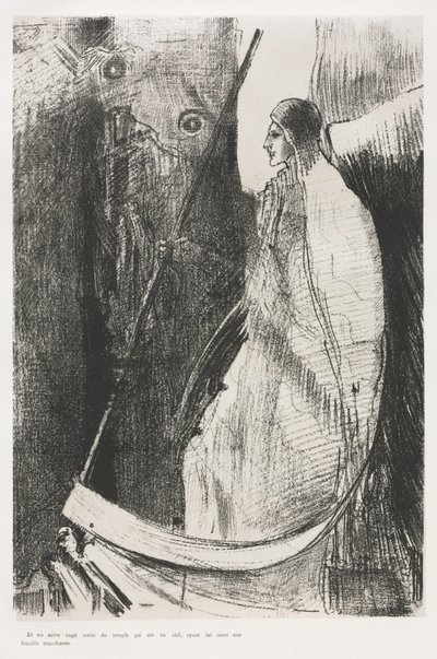 圣约翰启示录：另一个天使从圣殿出来……，1899年。 作者 奥迪隆·雷顿（Odilon Redon）