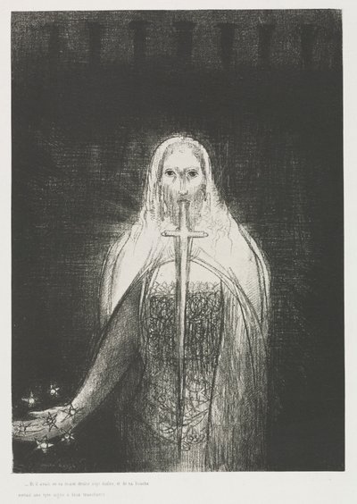 圣约翰启示录：他右手七颗星，1899年。 作者 奥迪隆·雷顿（Odilon Redon）