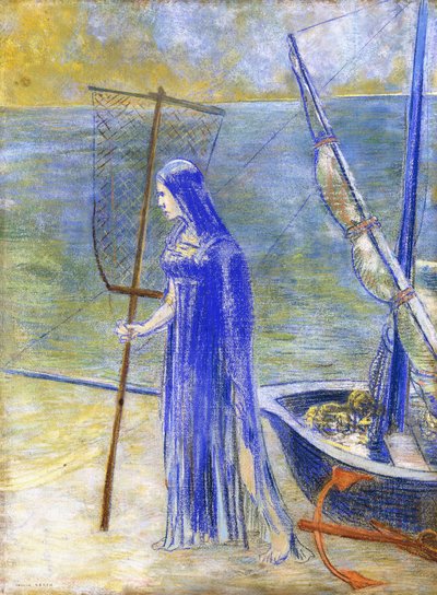渔妇，1900年 作者 奥迪隆·雷顿（Odilon Redon）