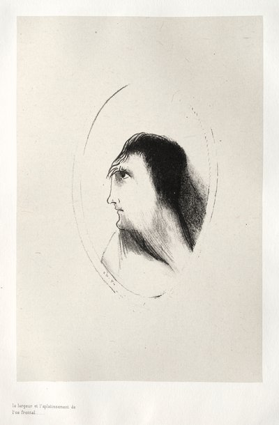 鬼屋：正面[骨头]的宽度和平坦度，1896年。 作者 奥迪隆·雷顿（Odilon Redon）