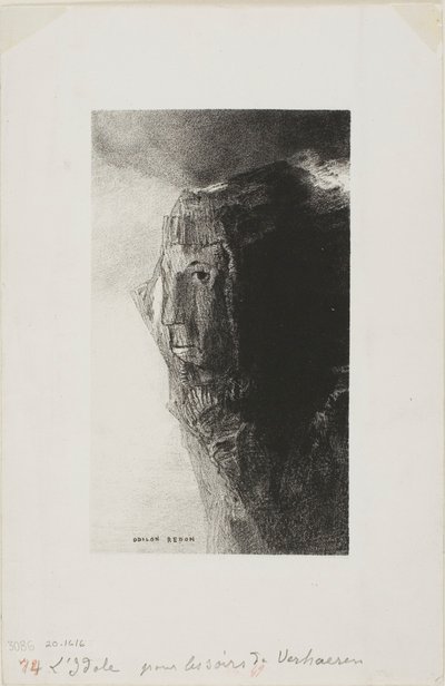 偶像》，埃米尔-韦尔海伦《星期天》中的插图 作者 奥迪隆·雷顿（Odilon Redon）