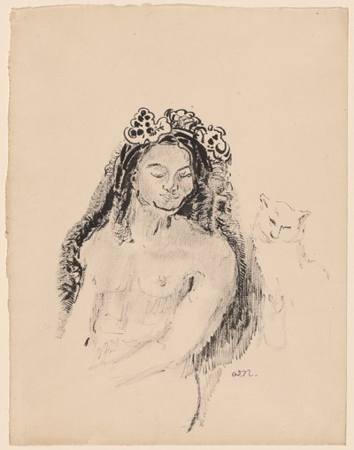示巴女王》（La Reine de Saba）。 作者 奥迪隆·雷顿（Odilon Redon）