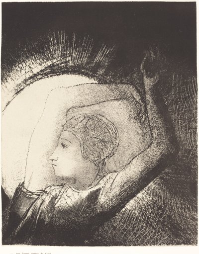 Une femme revêtue du Soleil (一个披着太阳衣服的女人) 作者 奥迪隆·雷顿（Odilon Redon）