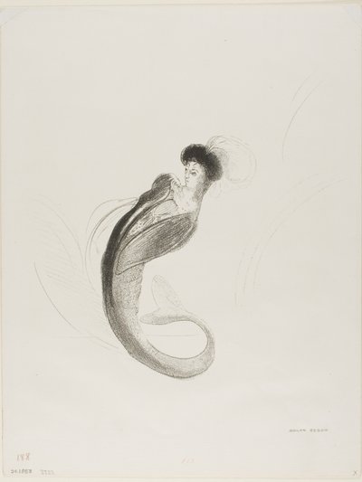 无题试验石版画 作者 奥迪隆·雷顿（Odilon Redon）