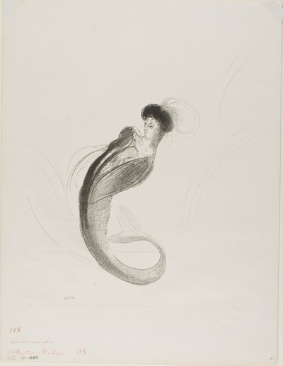 无题试验石版画 作者 奥迪隆·雷顿（Odilon Redon）
