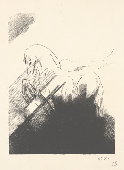 飞过的马 作者 奥迪隆·雷顿（Odilon Redon）