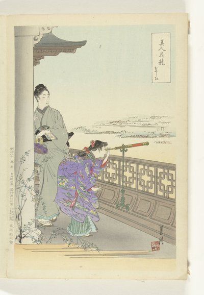 望远镜
美人与花的比较（系列标题）
美人与花朵的比较（系列标题上的物体） 作者 竹川理三郎