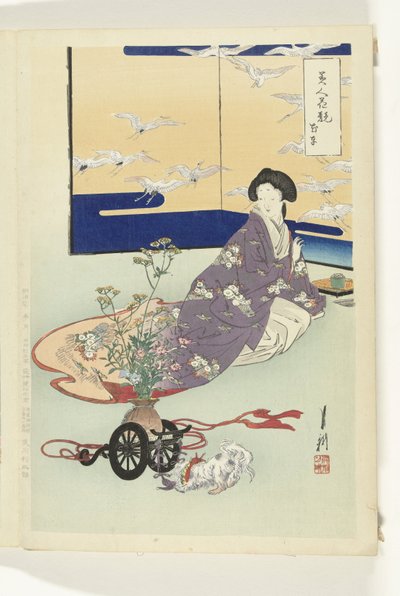 狗狗玩花车
美人与花的比较（系列标题）
美女与鲜花的比较（系列标题）（实物 作者 竹川理三郎
