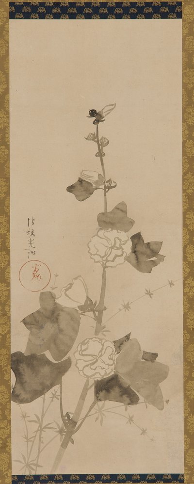 荷花，江户时期，17世纪末至18世纪初。 作者 绪方光琳