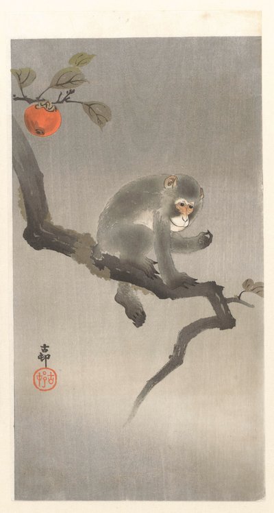Aap in kakiboom 作者 松树平吉
