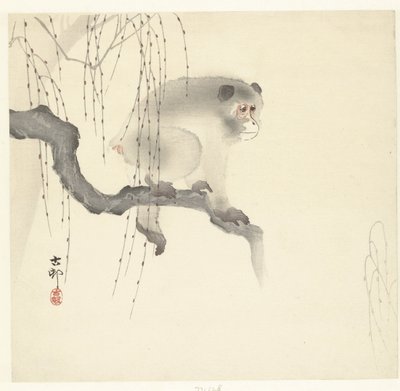 树枝上的猴子 作者 大原功臣