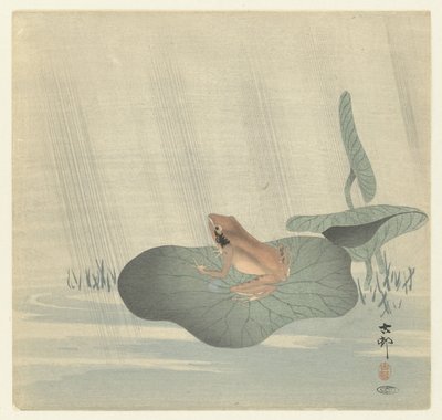 荷叶上的青蛙 作者 大原功臣