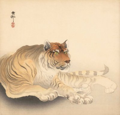 老虎，20 世纪（日本版画） 作者 大原功臣