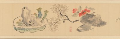 附上花的信，1831年。 作者 冈田阪子