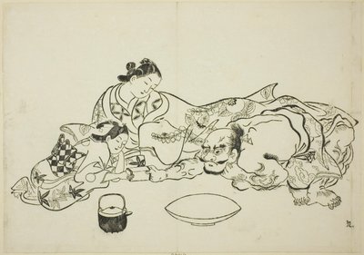 力量的考验》，12 幅版画系列中的第 9 幅 作者 奥村昌信