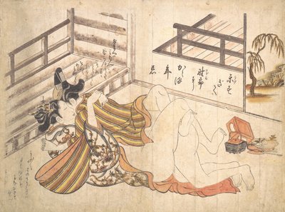 卧室场景，约1739年，约1739年。 作者 奥村昌信
