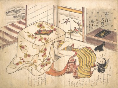 卧室场景，约1739年，约1739年。 作者 奥村昌信