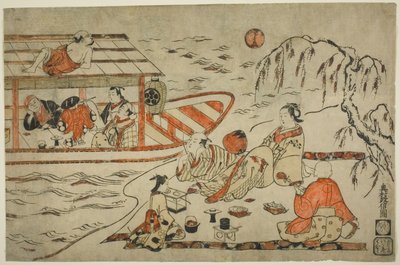 夏夜纳凉 作者 奥村昌信