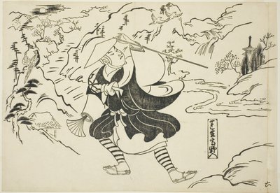 到达高野山的莲生（莲生高野入），选自 "日本木偶剧的著名场景（Yamato irotake）"系列 作者 奥村昌信