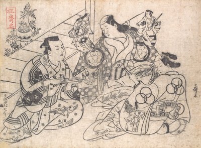 戏剧的场景，1710-13，1710-13。 作者 奥村昌信