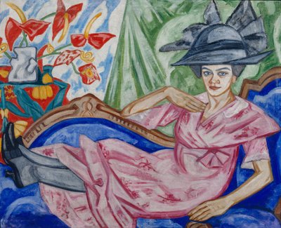艺术家姐妹肖像，1912年 作者 奥尔加·罗扎诺娃（Olga Rozanova）
