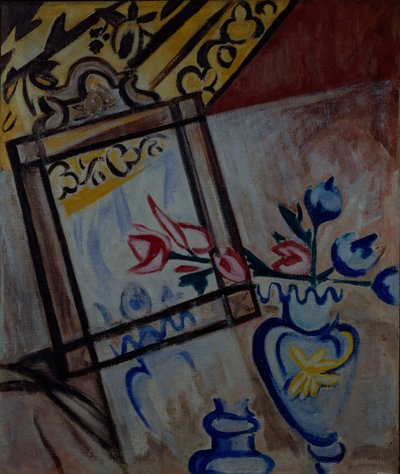 静物，1913年 作者 奥尔加·罗扎诺娃（Olga Rozanova）