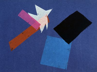 宇宙战争：奥尔加·罗萨诺娃 (Olga Rosanova) 的拼贴作品，1916 年 1 月 作者 奥尔加·弗拉基米罗芙娜·罗扎诺娃