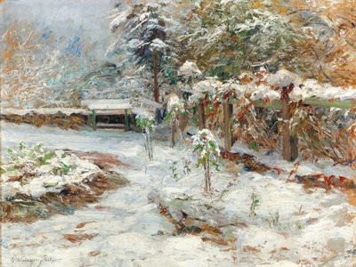 十月的雪，来自哈滕斯坦城堡花园的灵感 作者 奥尔加·维辛格（Olga Wisinger）弗洛里安（Florian）