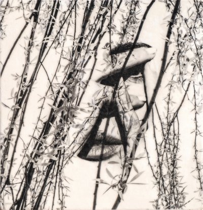 毛拉》，2022 年（木板上的蜂蜡感光转印技术） 作者 