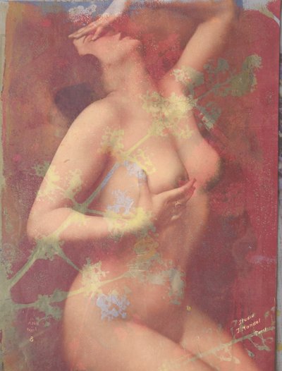 裸体，2022 年（纸质混合媒介） 作者 