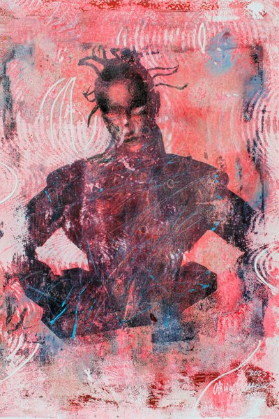 复制者，2023 年（纸上混合媒介） 作者 