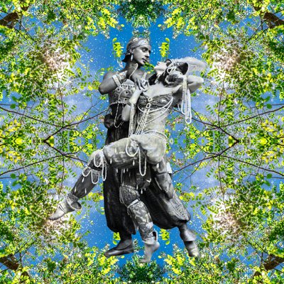 Sherazade Fokin e Fokina，2024 年（数字混合媒介） 作者 