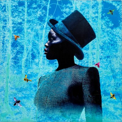 Teletrasporto，2022 年（混合媒介画布） 作者 