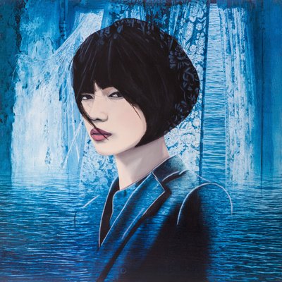 冬日水乡，2022 年（混合媒介画布） 作者 