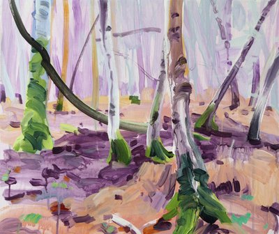 2017年14月Forêt（布面丙烯） 作者 奥利维尔·莫雷尔（Olivier Morel）