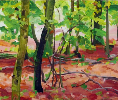 Forêt17，2017（布面丙烯） 作者 奥利维尔·莫雷尔（Olivier Morel）